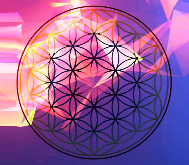 Yoga lotus abstract