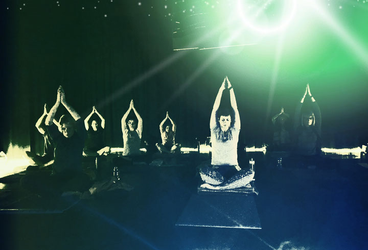 yoga studio group pyramid